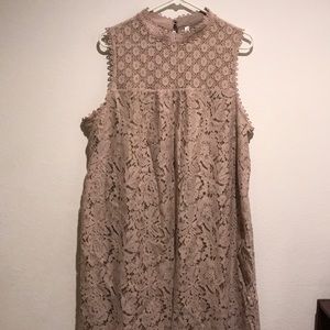 Xhilaration knee length tan lace dress